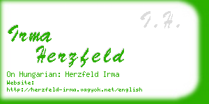 irma herzfeld business card